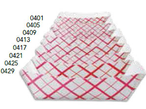 6010 R3 SOUTHERN CHAMPION #40 PAPER FOOD TRAY, RED PLAID,