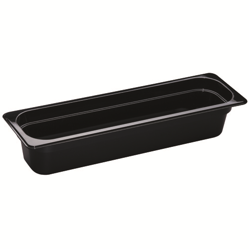 CAMBRO H-PAN 1/2 SIZE LONG 4&quot;,  BLACK