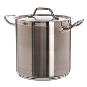 VOLLRATH 11 QT STOCK POT WITH COVER, S/S