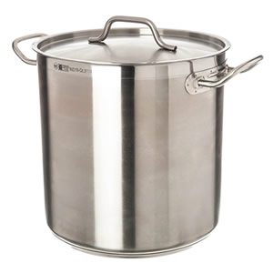 VOLLRATH 18 QT STOCK POT WITH COVER, S/S