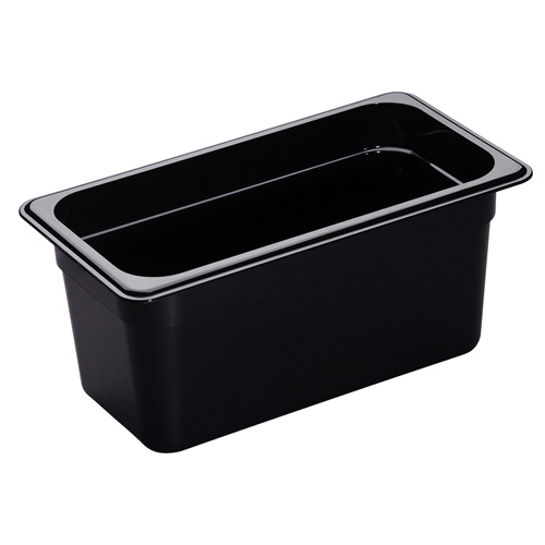 CAMBRO H-PAN 1/3 SIZE 6&quot;,  BLACK