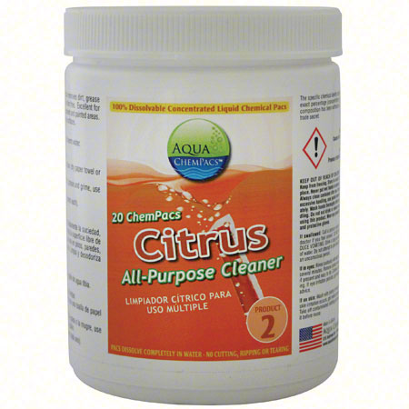 5140 CHEM PACS CITRUS ALL  PURPOSE CLEANER FOR QUARTS, 20 