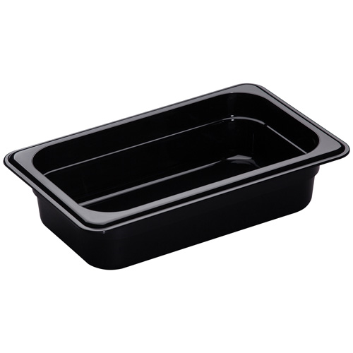 CAMBRO H-PAN 1/4 SIZE 2&quot;,  BLACK