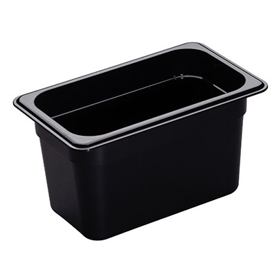 CAMBRO H-PAN 1/4 SIZE 6&quot;,  BLACK