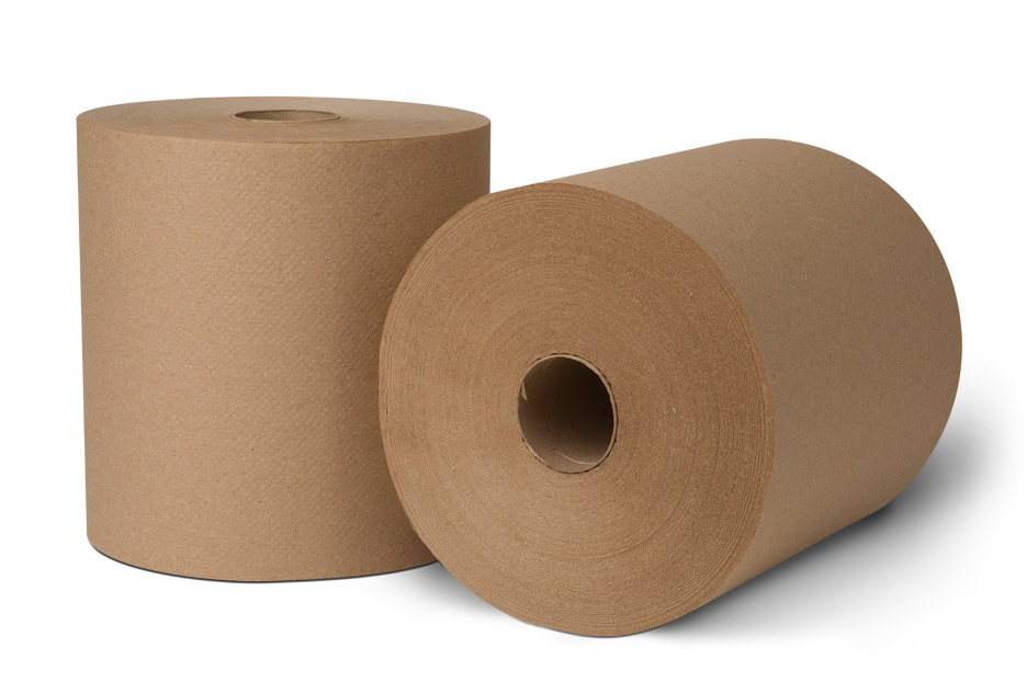 R3 TORK 8x800 PAPER TOWEL ROLL, BROWN, Y-KNOTCH 6