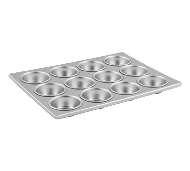 WINCO 12 - 3 OZ CUP ALUMINUM MUFFIN PAN