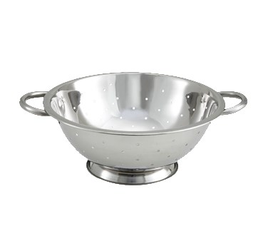 WINCO 3 QUART ROUND COLANDER, 10&quot; BOWL