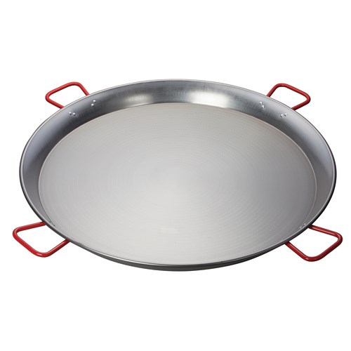 WINCO 35-1/2&quot; PAELLA PAN, 4  HANDLES, POLISHED CARBON STEEL