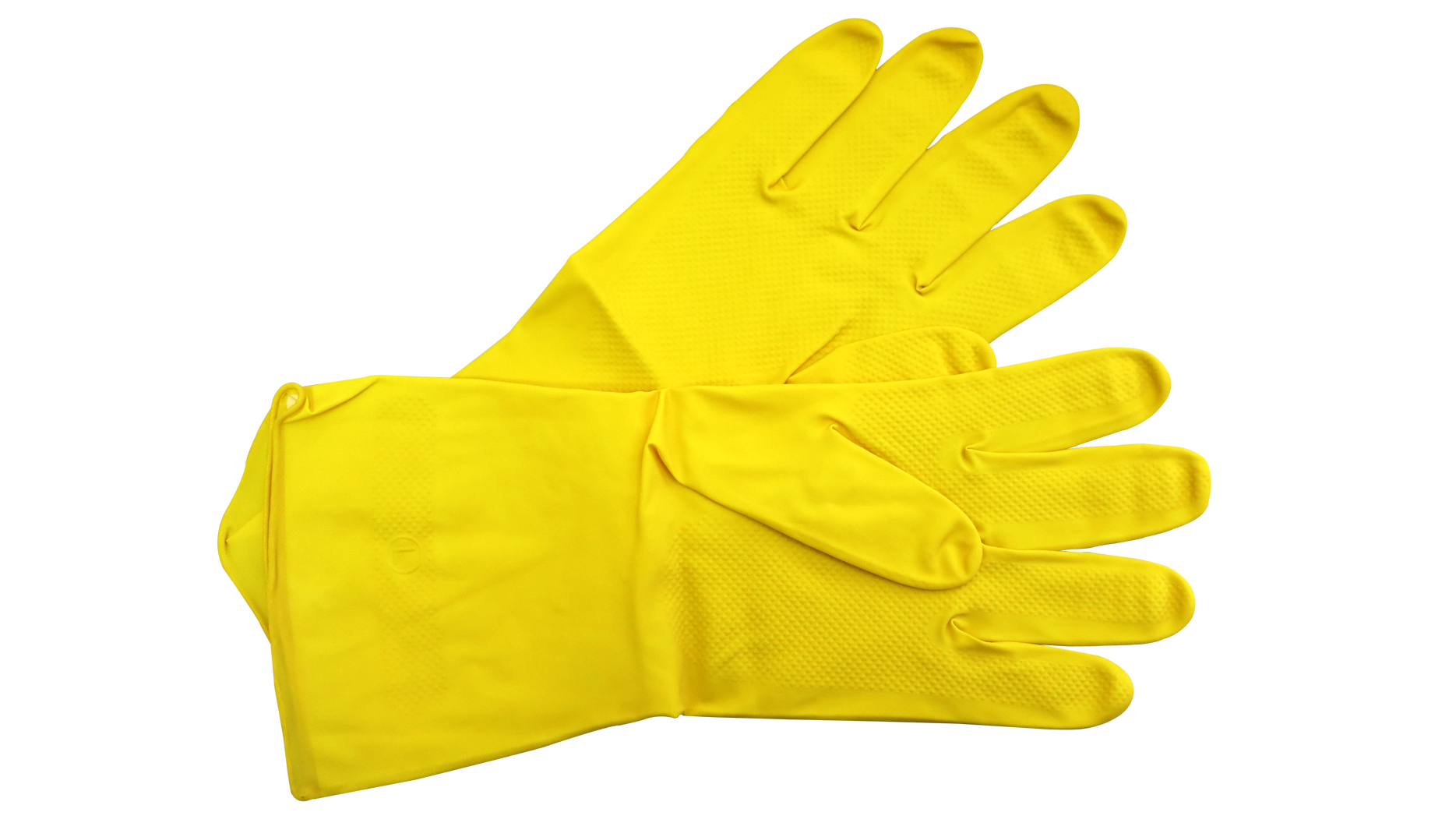 6315 LAVEX 12&quot; FLOCK LINED YELLOW GLOVES, LARGE, 12 