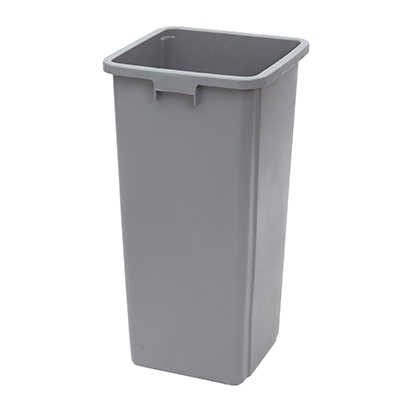 WINCO 23 GALLON SQUARE TRASH  CAN, GREY