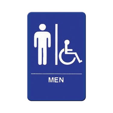 WINCO 6&quot; X 9&quot; SIGN (MEN), BLUE