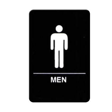 WINCO BRAILLE 6&quot; X 9&quot; SIGN (MEN)