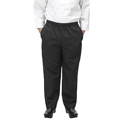 WINCO CHEF PANTS, LARGE, BLACK