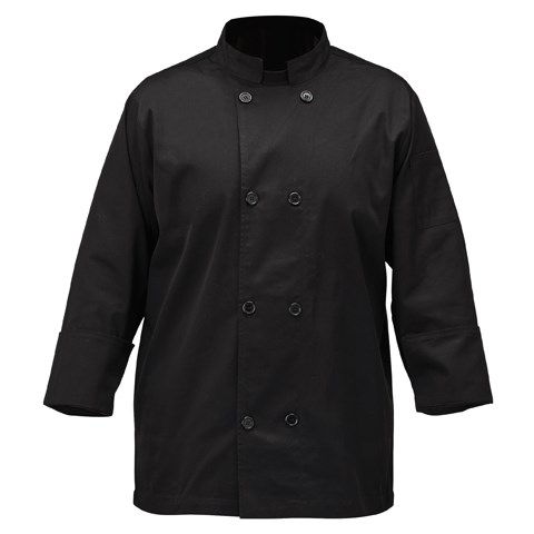 WINCO MEN&#39;S LONG SLEEVE CHEF JACKET, LARGE, BLACK